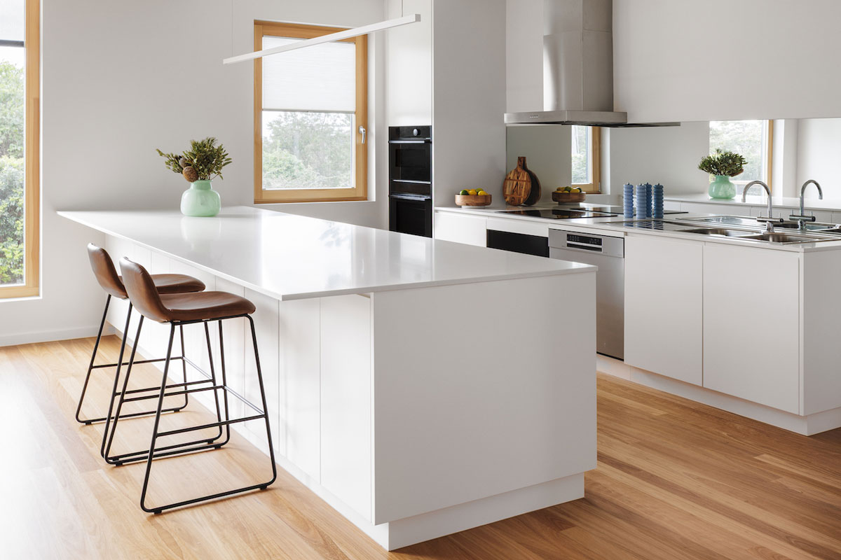 Modern kitchen in a Passivhaus
